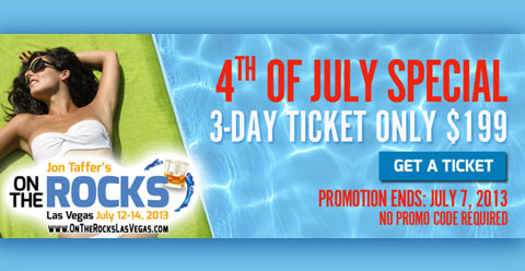 ON THE ROCKS: RED WHITE & VEGAS 4TH OF JULY TICKET SPECIAL (Image Courtesy: BWR Public Relations/On the Rocks Las Vegas)