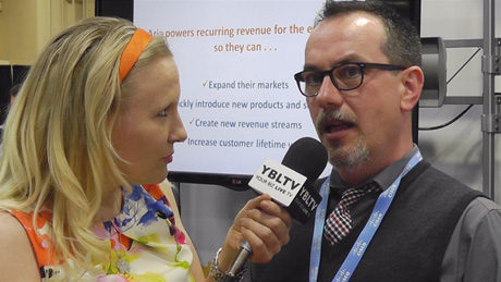 Aria Systems, Inc. Chief Architect & Co-Founder, Brendan O'Brien chats with YBLTV Anchor, Erika Blackwell at Interop 2014.
(Image Courtesy: Aria Systems, Inc./Your Biz LIVE).