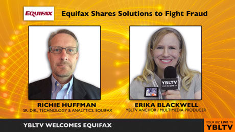 Equifax Senior Director, Technology & Analytics, Richie Huffman chats with YBLTV Anchor, Erika Blackwell during CTIA Super Mobility Week 2014.