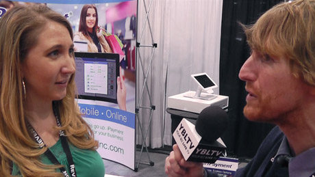 iPayment Inc.'s. Courtney Lester, Director of Strategic Development chats with Eric Sheffield at the 2015 Nightclub & Bar Show.
