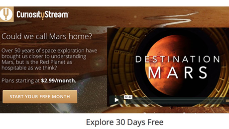 CuriousityStream Premieres Mars Programming In Anticipation of The Martian Release