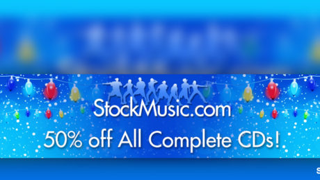 Happy Holidays from StockMusic.com - From December 13th, all StockMusic.com CDs are 50% off! This includes all our Music CDs, Sound Effects CDs and Production Elements CDs.
Sale ends December 31st, 2016.