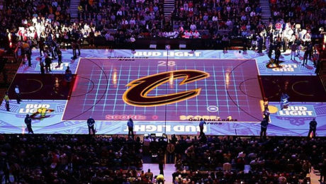 Christie Pandoras Box helps deliver interactive projection mapping show for 
NBA champion Cleveland Cavaliers