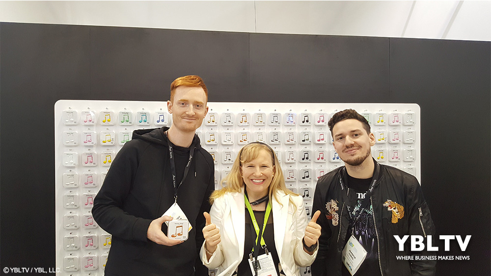 YBLTV Multimedia Producer / Anchor, Erika Blackwell meets Happy Plugs Inc.'s Fredrik and Markus at CES 2018.