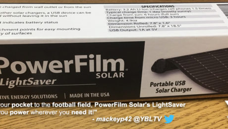 PowerFilm Solar LightSaver. YBLTV Review by Patrick Mackey